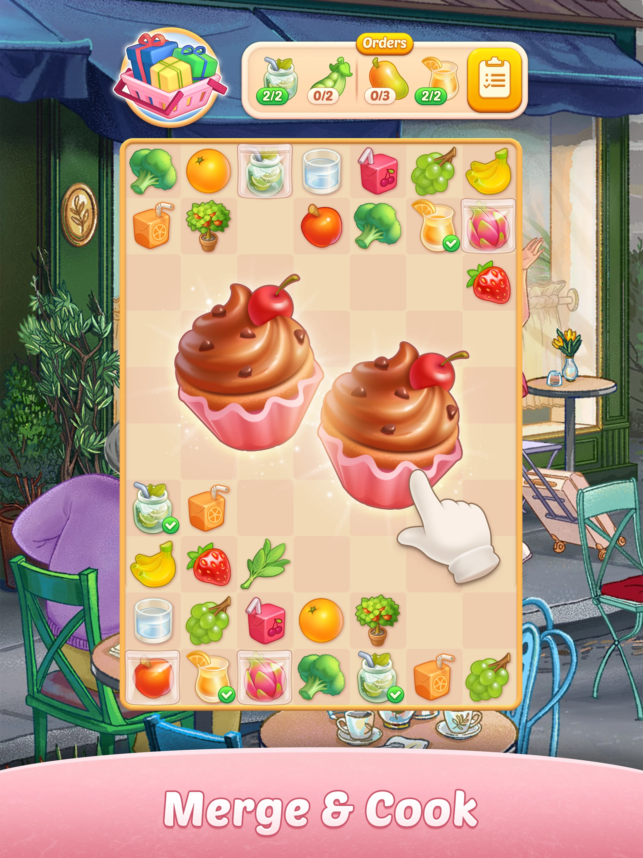 Corner cafe : Merge & Cook screenshot