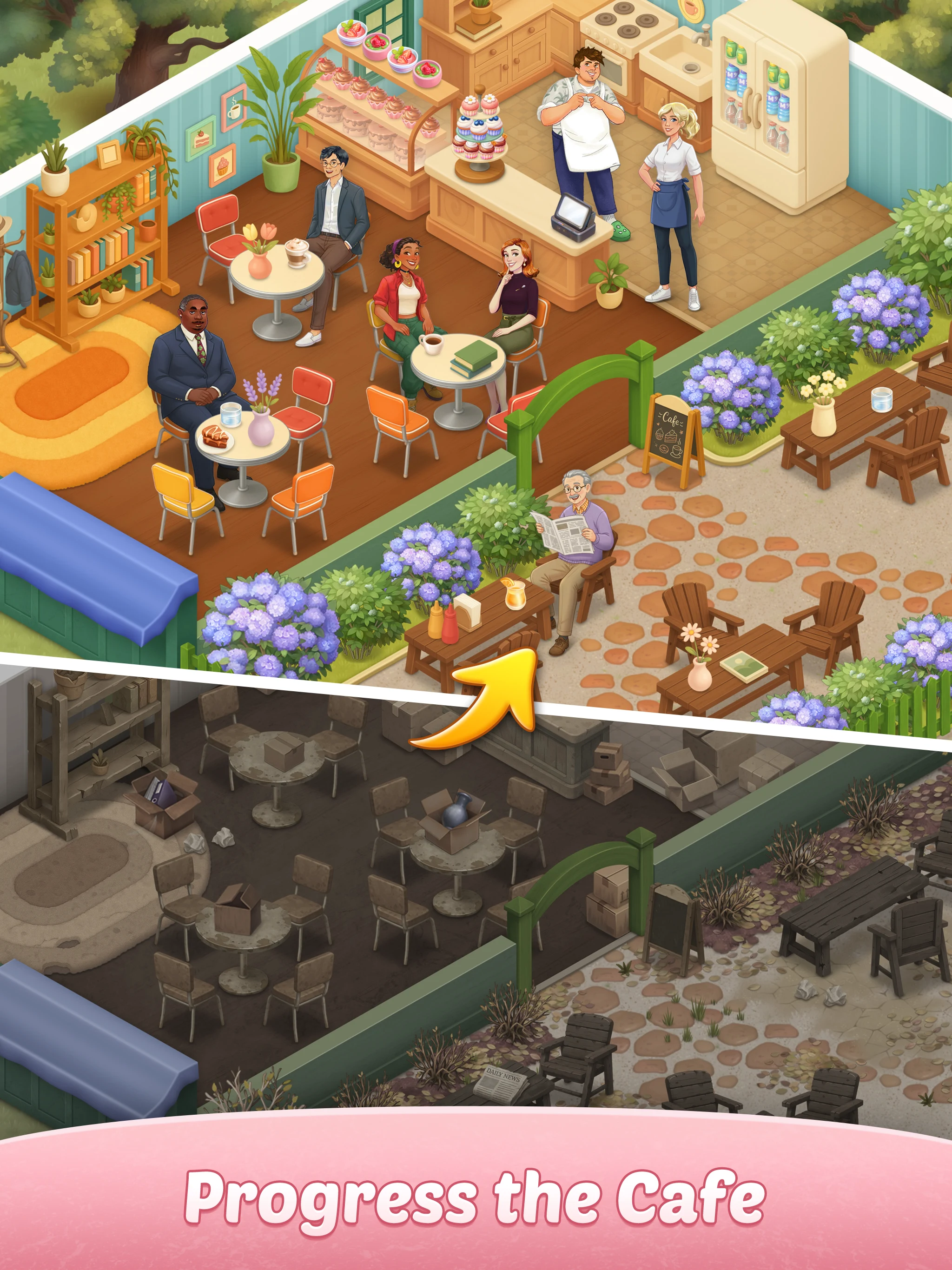 Corner cafe : Merge & Cook screenshot