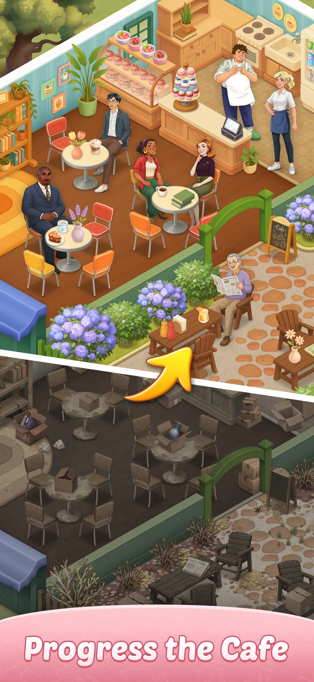 Corner cafe : Merge & Cook screenshot